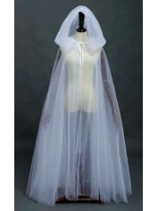 Long White Veil Cape - Hens Night Costumes